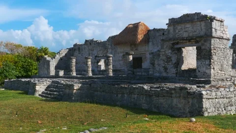 Tulum arquaeological site Stock Footage 94713837
