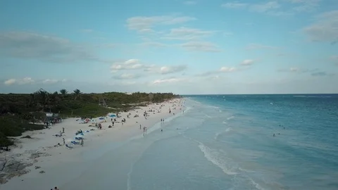 Tulum beach aerials - Mexico Video stock 119296837