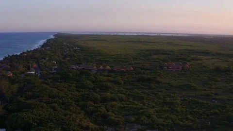 TULUM DRONE SUNSET Stock Footage 128095290