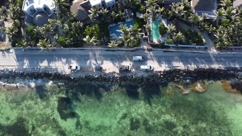 Tulum Hotelzone Traffic Stock Footage 331662562