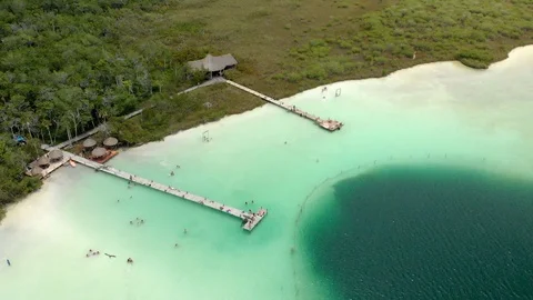 Tulum Mexico Beach Drone DJI Mavic 4K Stock Footage 117220797