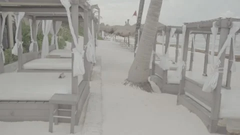 Tulum, Mexico - Beach Front 4K Stock Footage 250141962