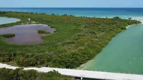 Tulum Pan Shot of bridge Stock Footage 331660744