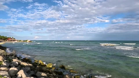 Tulum, panoramic view of the beach 스톡 동영상 229740430