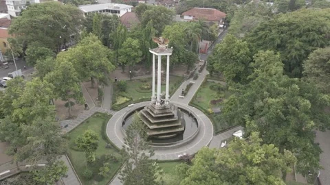 Tulungagung Regency Square Monument Video stock 266629457