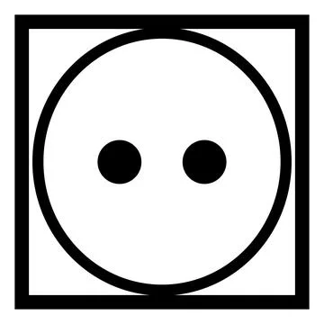 Tumble dry normal heat, laundry care symbol Stock Illustration