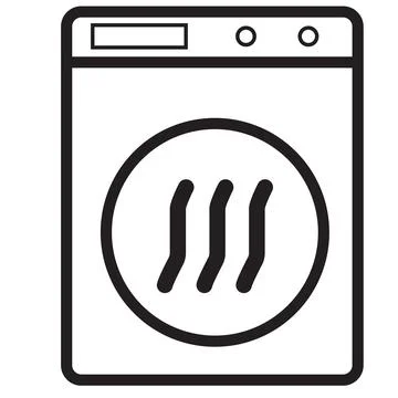 Tumble dryer icon on white background. Tumble dryer sign. flat style. Stock Illustration