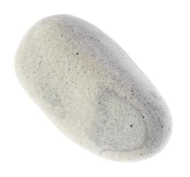 Tumbled limestone stone on white Stock Photos