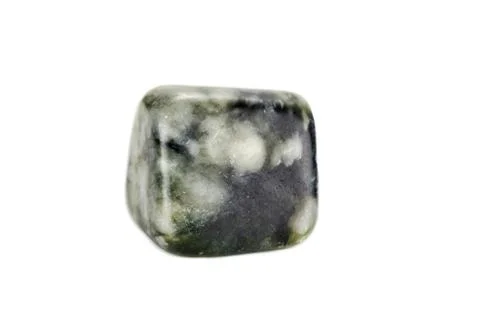 Tumbled moss agate Foto stock