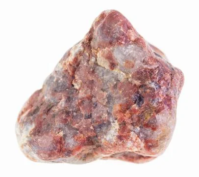 Tumbled pegmatite stone on white Stock Photos