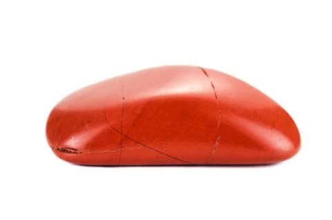 Tumbled red jasper stone Stockfoto's