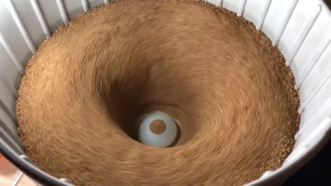 Tumbling machine. The process of polishing products. Video stock 148898656