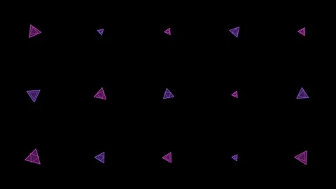 Tumbling pyramids on black background overlay 4K Vídeo Stock 336625030
