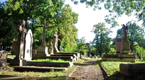 Tumbs in a cemetery Video stock 42695151