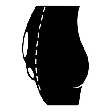 Tummy tuck icon, simple style. Stock Illustration