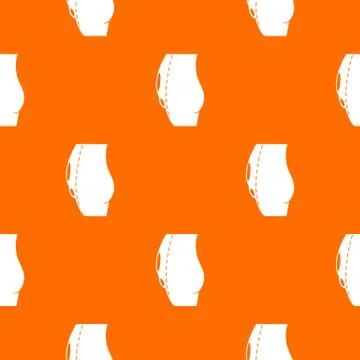 Tummy tuck pattern vector orange Stock Illustration