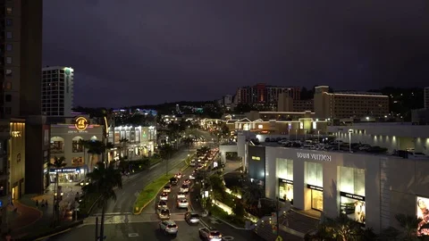 Tumon Timelapse On A Cloudy Evening Video stock 118647924
