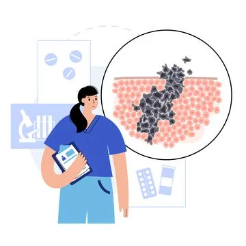 Tumor cells concept Stock Illustration