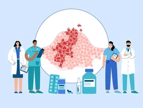 Tumor cells concept Stock Illustration