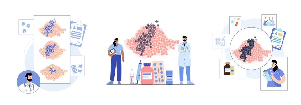 Tumor cells concept Stock Illustration