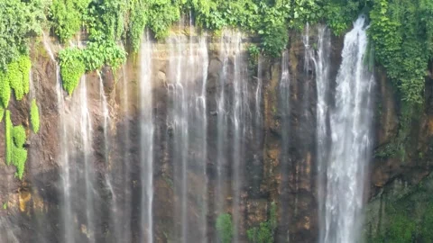 Tumpak Sewu waterfall area. Vídeos de archivo 201013424