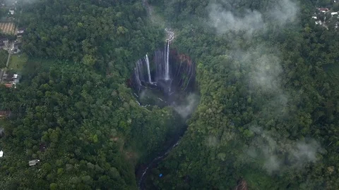 Tumpak Sewu waterfall Stock Footage 113278384