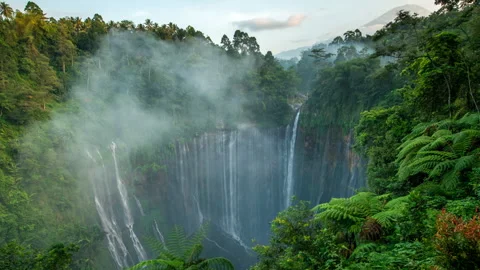 Tumpak Sewu waterfall Stock Footage 263418517