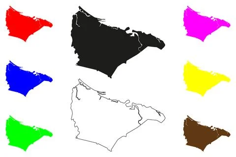 Tumpat city (Malaysia) map vector illustration, scribble sketch Tumpat map 스톡 일러스트