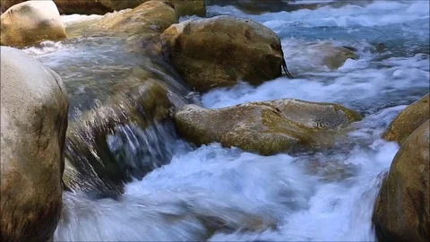 Tumultuous rapids in slow motion Stock-Footage 78633482