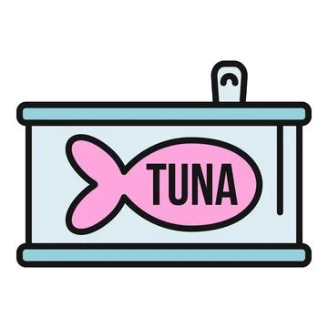 Tuna fish can ready to open illustration Stock Illustration