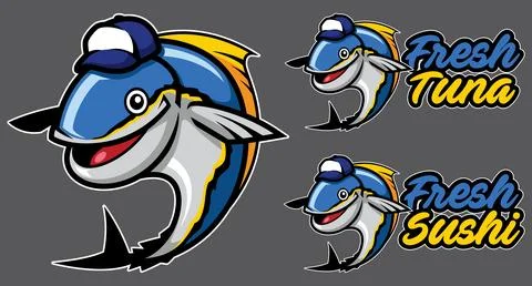 Tuna Fish Mascot 库存插图