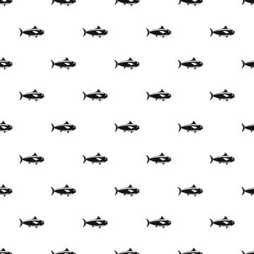 Tuna fish pattern seamless vector Illustrazione stock