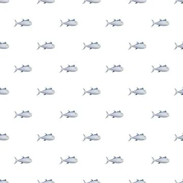 Tuna fish seamless pattern demonstrating marine life Illustrazione stock