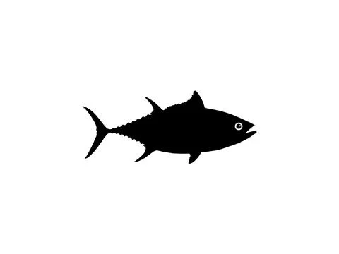 Tuna Fish Silhouette Stock Illustration
