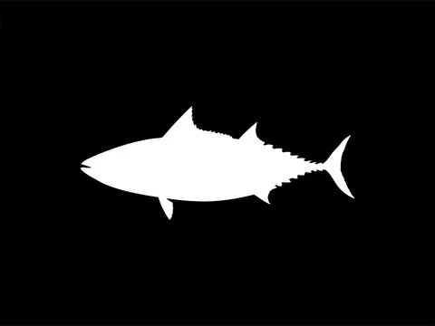 Tuna Fish Silhouette Stock Illustration