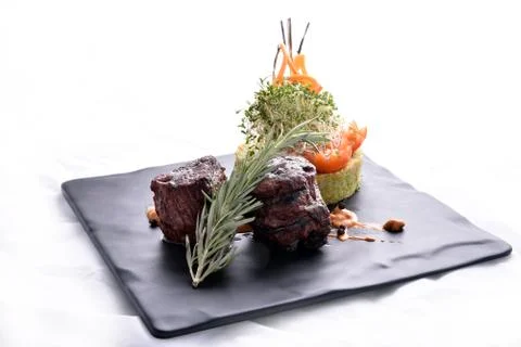 Tuna with mashed potatoes Stock Photos