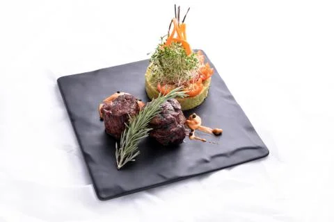 Tuna with mashed potatoes Stock Photos