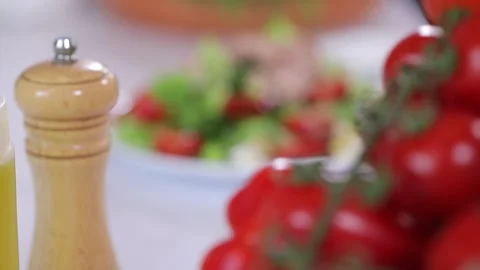 Tuna salad 9 Video stock 312948827