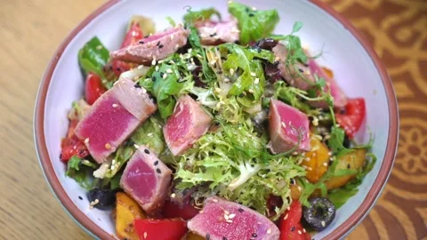 Tuna salad. Stock Footage 131131543