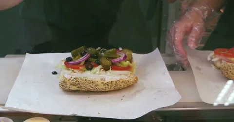 Tuna sandwich Stock Footage 69149960
