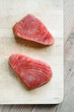 Tuna steaks Stock Photos