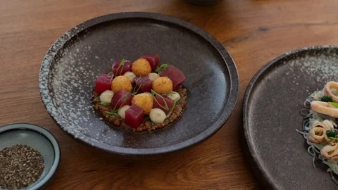 Tuna tartare Stock Footage 116034859
