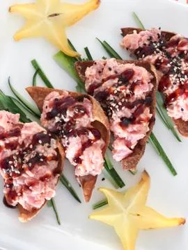 Tuna tostadas Stock Photos