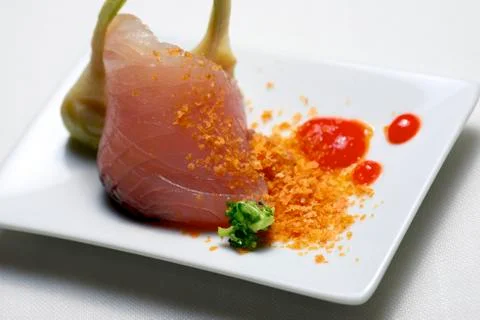 Tuna with vegetables. Stock Photos