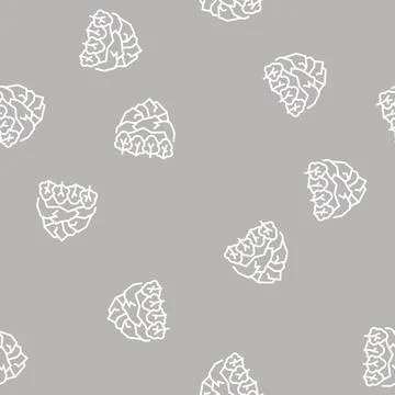 Tundra landscape line seamless pattern Stockillustratie