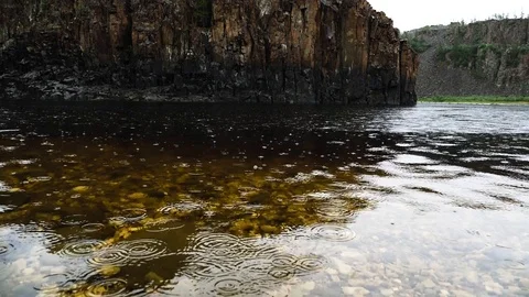 Tundra rain slow motion 180 1 Video stock 80281852