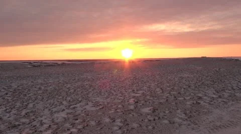 Tundra sunset Video stock 9910998