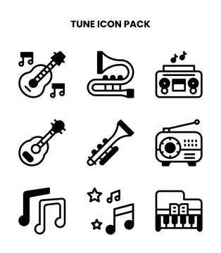 Tune DuoTone Bundle Icons Pack Stock Illustration