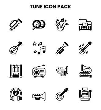 Tune DuoTone UI Icons Pack Stock Illustration