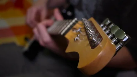 Tune of Electro guitar Stock Footage 71091974